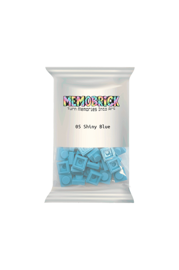 Bag of Bricks -Shiny Blue 05 - Memobrick