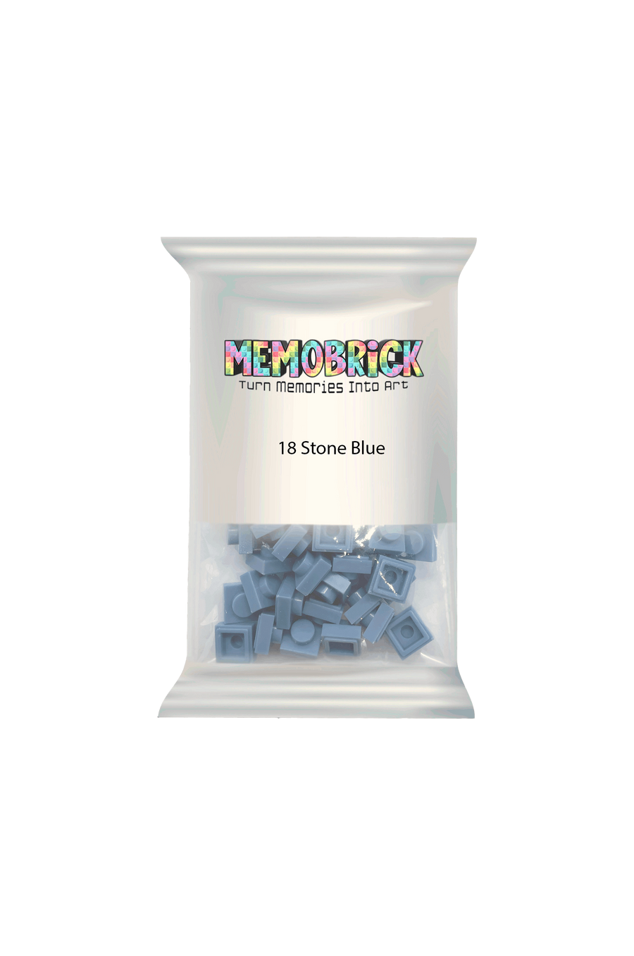 Bag of bricks- Stone blue 18 - Memobrick