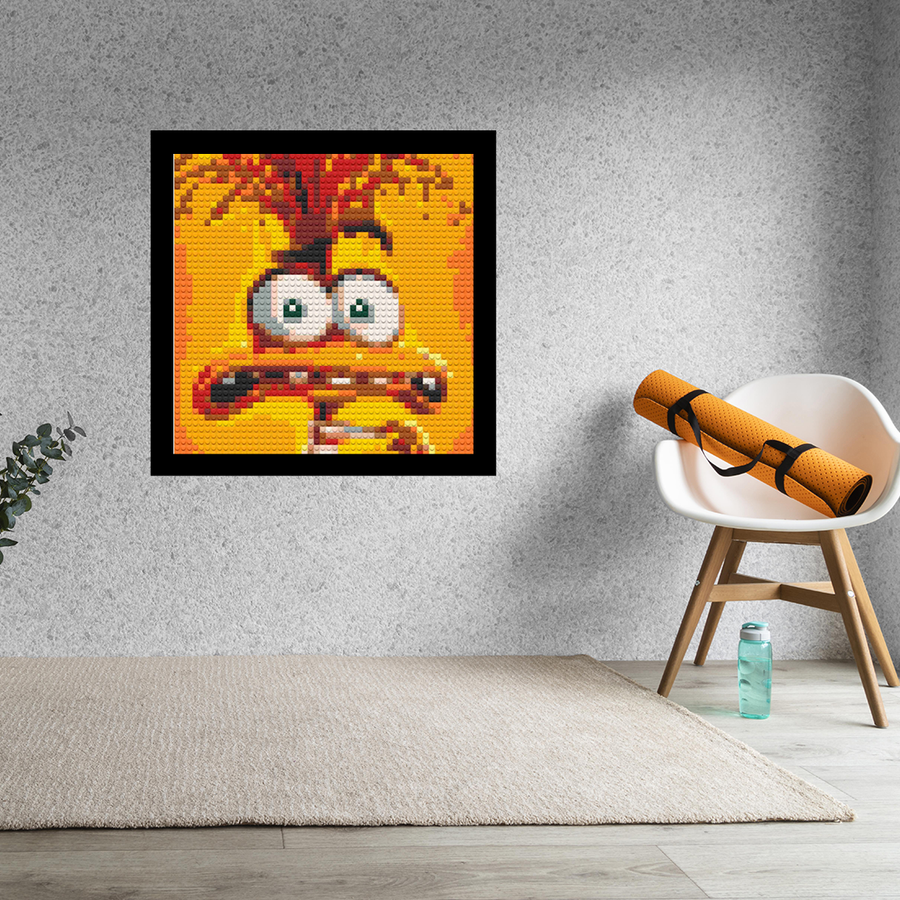 Inside Out Anxiety Decor Art Piece Bricked Mosaic 16x16