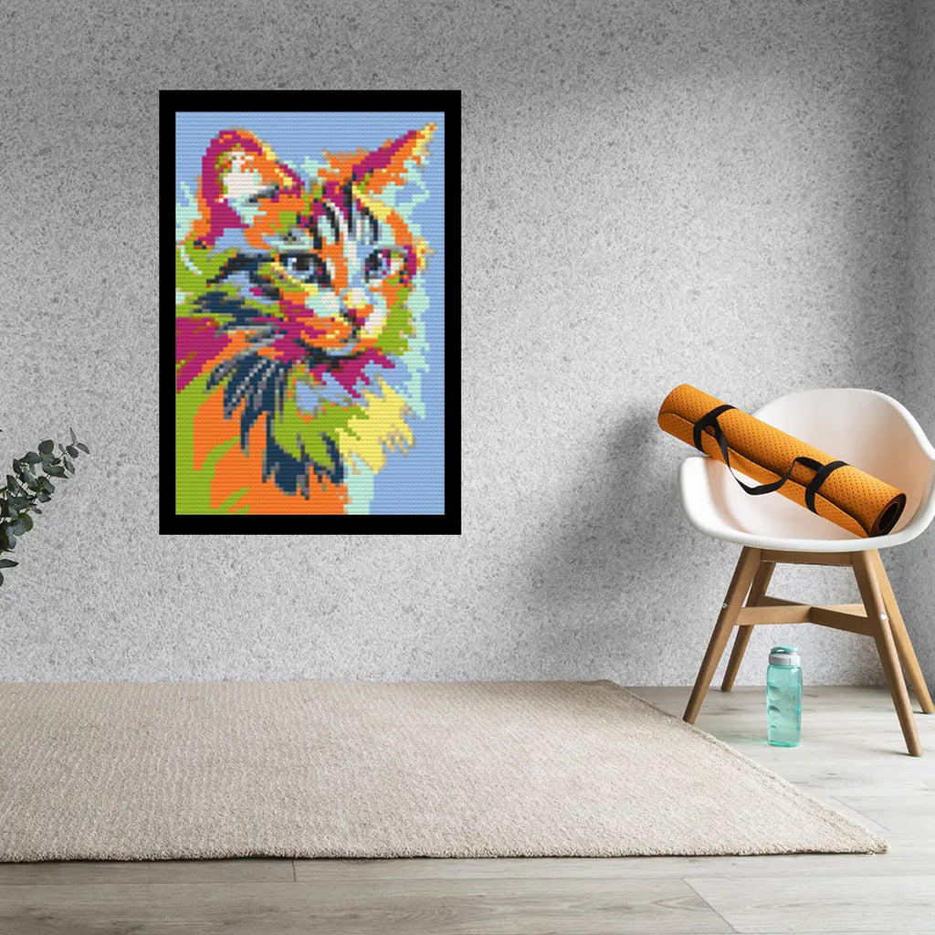 Abstract Cat Bricked Mosaic Home Decor 20x30" Memobrick