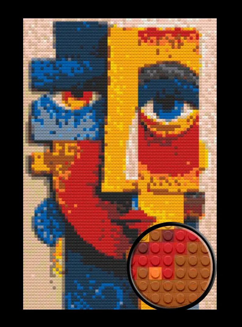 Abstract Face Bricked Mosaic Home Decor 20x30"