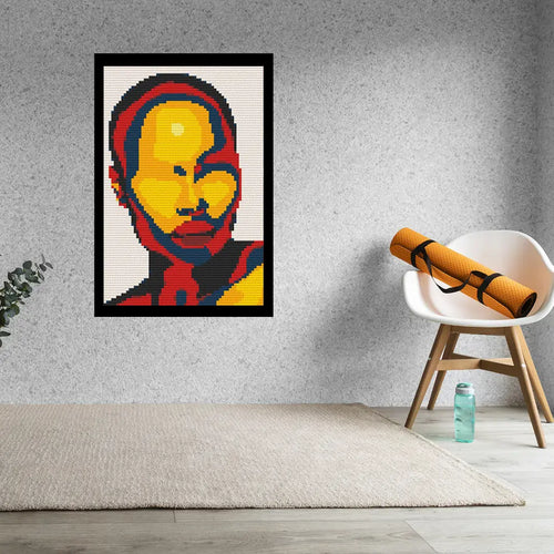 Abstract Face Bricked Mosaic Home Decor 20x30"