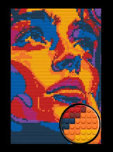 Abstract Pop Art Woman Brick Mosaic Art Kit - 20x30 in DIY Wall Decor — photo 1