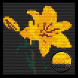 Yellow Lily Brick Mosaic Art Kit - 16x16 in DIY Wall Decor — photo 1