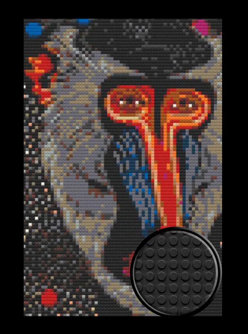 Baboon Abstract Bricked Mosaic Home Decor 20x30"