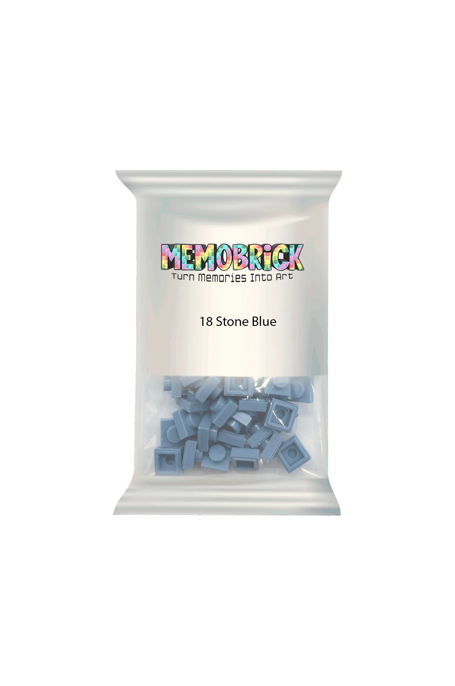 Bag of bricks- Stone blue 18 - Memobrick