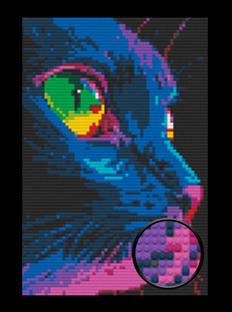 Cat Abstract Bricked Mosaic Home Decor 20x30"