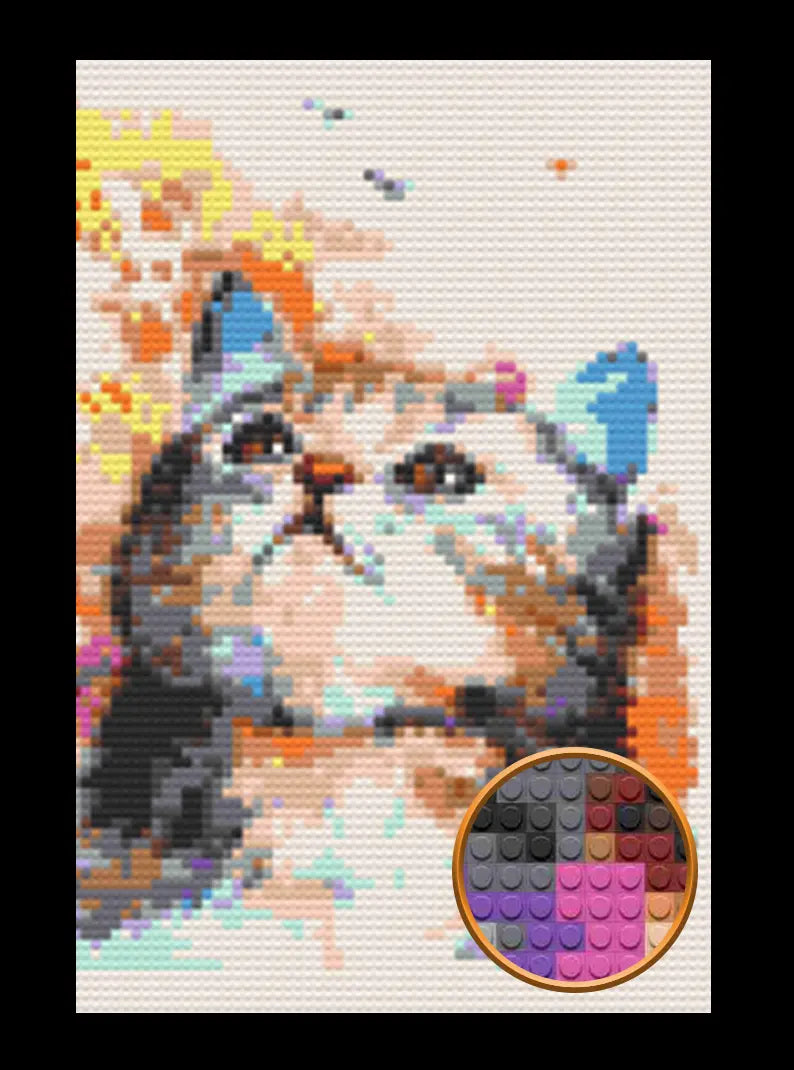 Cat Art Bricked Mosaic Home Decor 20x30"