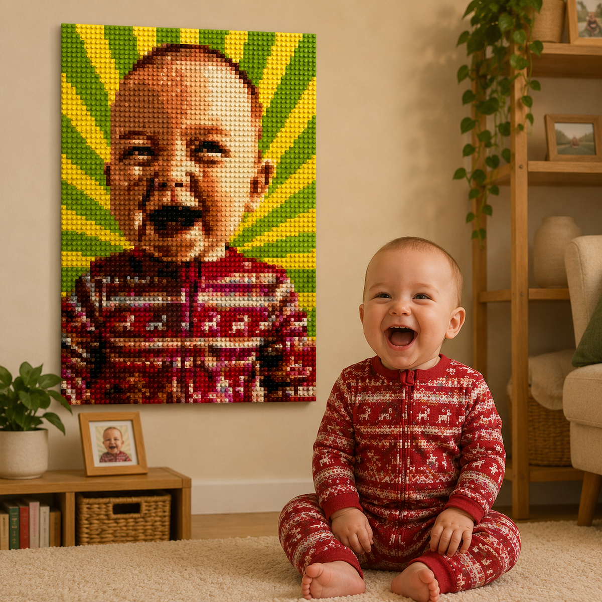 Custom Bricked Mosaic Portrait 20x30" - Memobrick