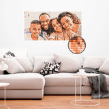 Custom Bricked Mosaic Portrait 60x30" — photo 3