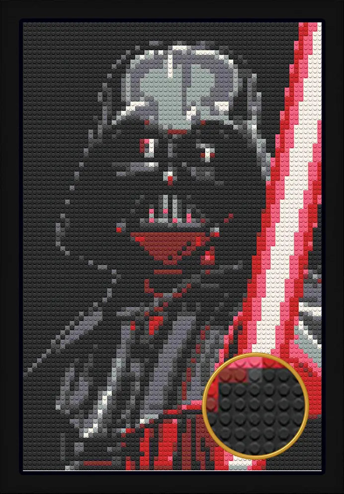 DARTH VADER BRICKED MOSAIC  PORTRAIT 20X30 Memobrick