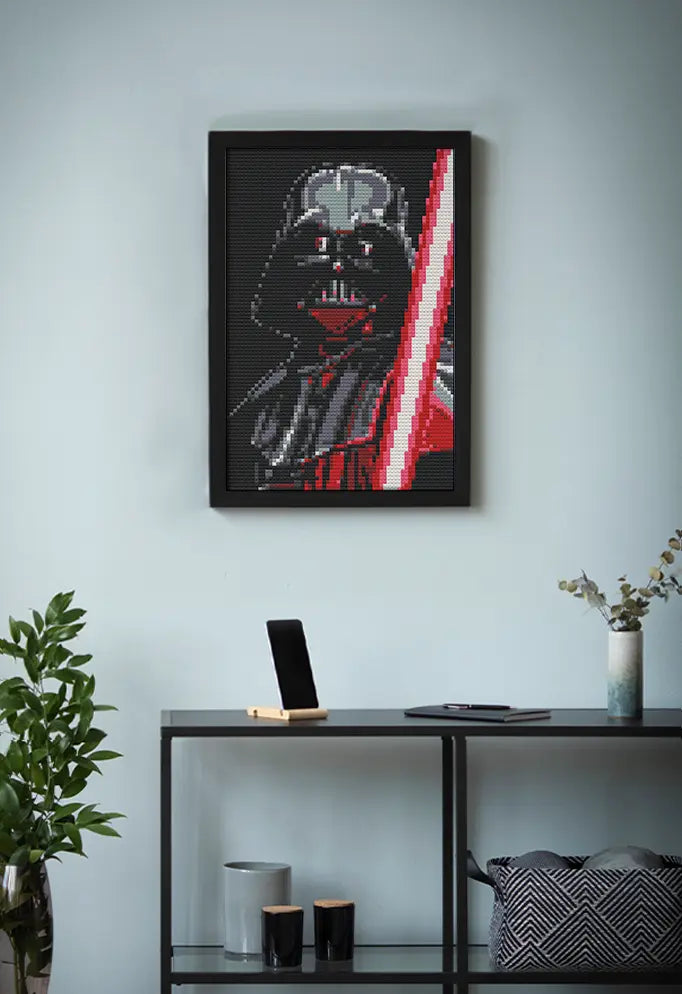 DARTH VADER BRICKED MOSAIC  PORTRAIT 20X30 Memobrick