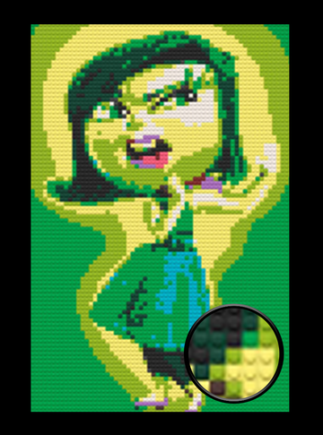 Inside Out Disgust Bricked Mosaic Home Decor 20x30