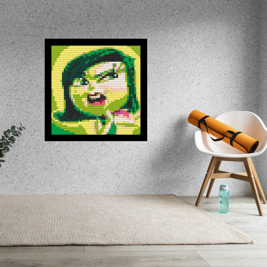 Inside Out Disgust Decor Art Piece Bricked Mosaic 16x16