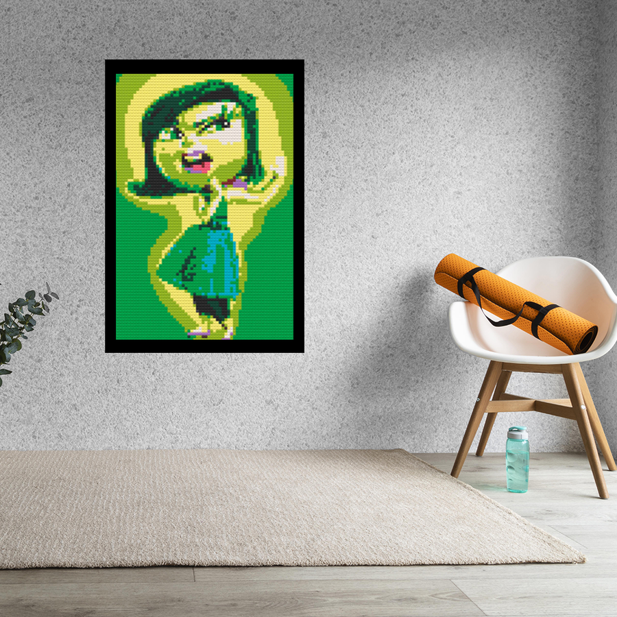 Inside Out Disgust Bricked Mosaic Home Decor 20x30