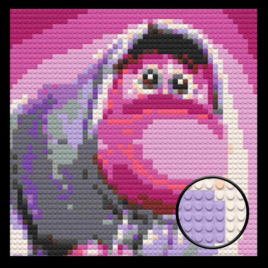 Inside Out Embarrassment Decor Art Piece Bricked Mosaic 16x16