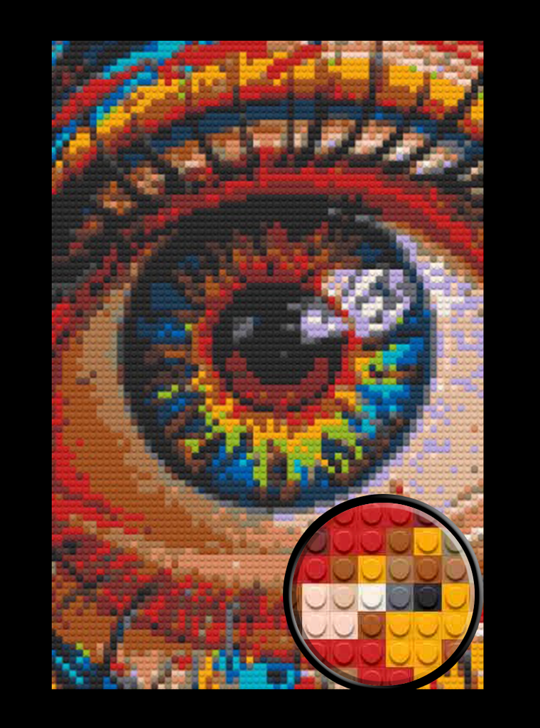 Eye Abstract Bricked Mosaic Home Decor 20x30