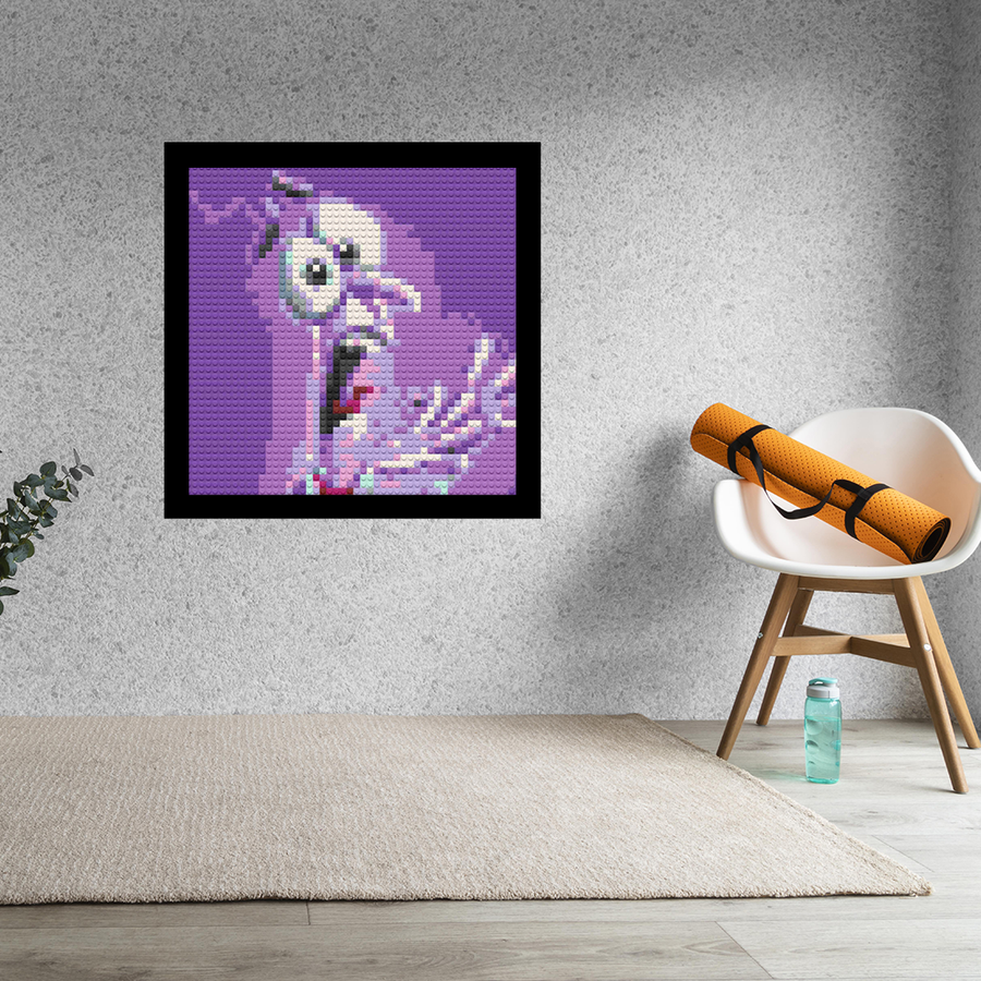 Inside Out Fear Decor Art Piece Bricked Mosaic 16x16