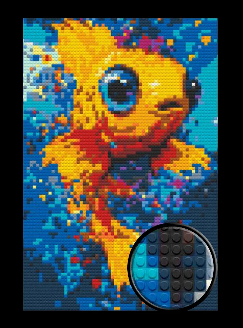 Goldfish Abstract Bricked Mosaic Home Decor 20x30"
