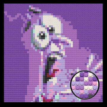 Inside Out Fear Decor Art Piece Bricked Mosaic 16x16