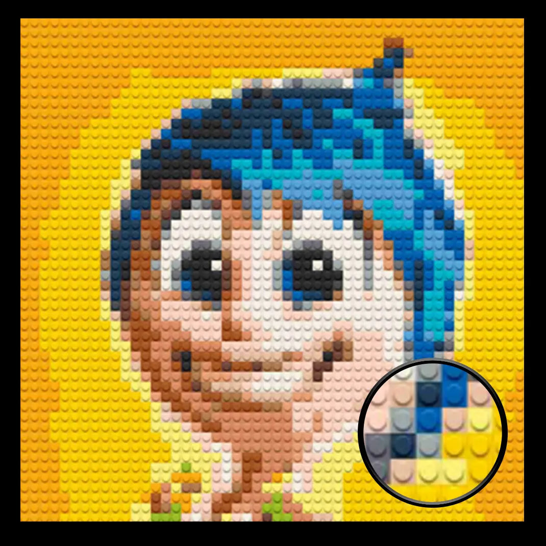 Inside Out Joy Decor Art Piece Bricked Mosaic 16x16" Memobrick