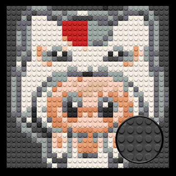 Lucky Cat Labubu Home decoration Bricked Mosaic Portrait 10x10