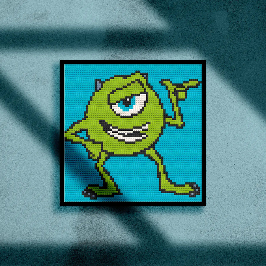MONSTER INC.MIKE BRICKED MOSAIC PORTRAIT 20X20 Memobrick