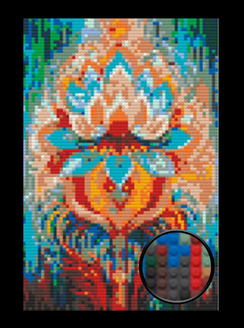 Mandala Abstract Bricked Mosaic Home Decor 20x30"
