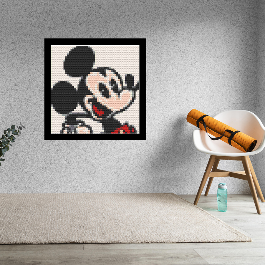 Mickey Home Art Decor Art Piece Bricked Mosaic 16x16