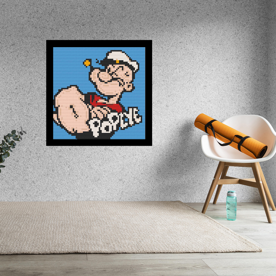 Popeye  Home Decor Bricked Mosaic Portrait 20x20