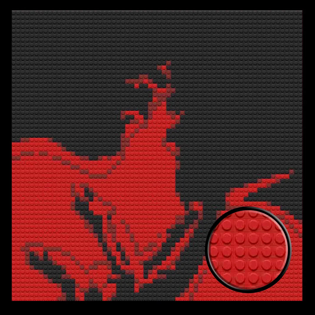 Red Kiss  Home Decor Bricked Mosaic Portrait 20x20 - Memobrick