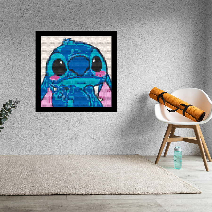 Stitch Decor Art Piece Bricked Mosaic 16x16