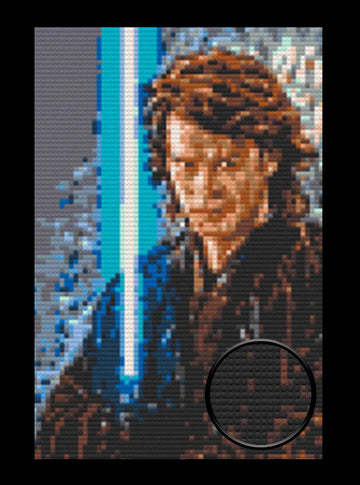 Starwars Anakin 2 Bricked Mosaic Home Decor 20x30