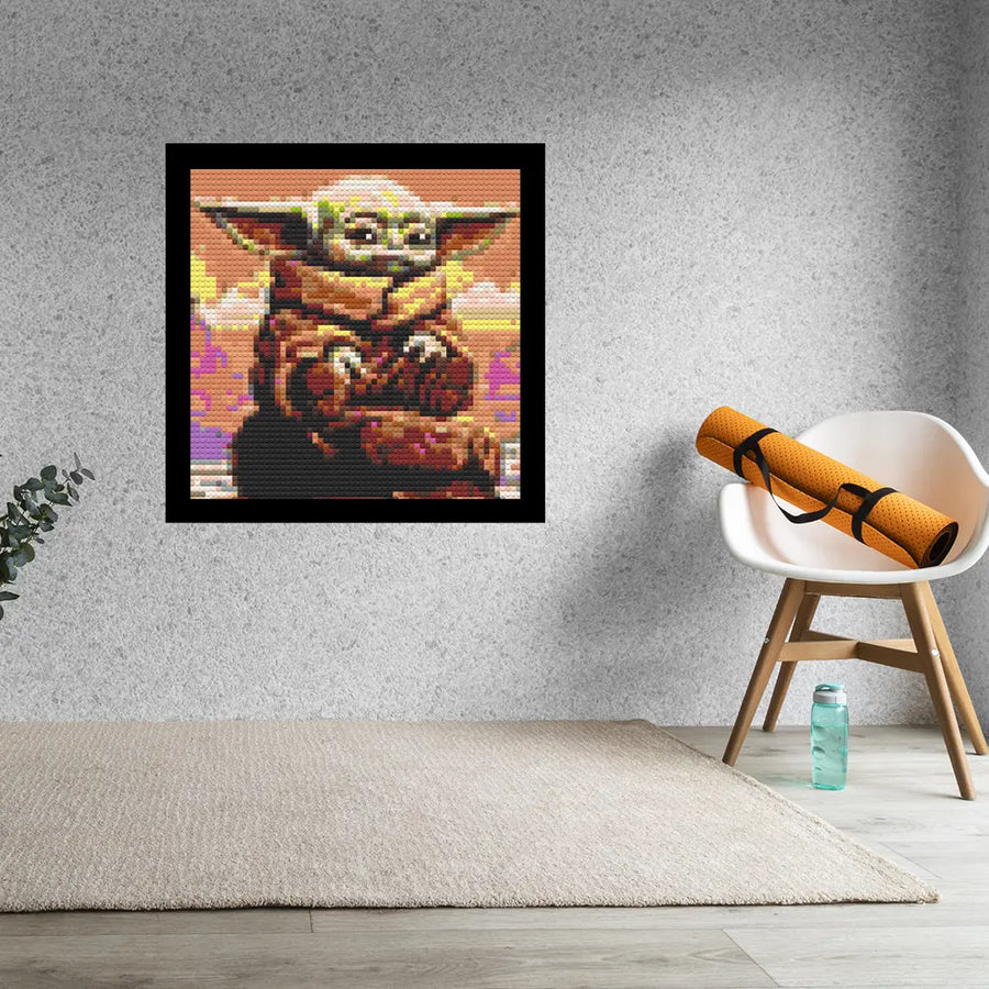 Starwars Baby Yoda BRICKED MOSAIC PORTRAIT 20X20 Memobrick