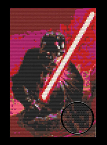 Starwars Darth Vader Bricked Mosaic Home Decor 20x30