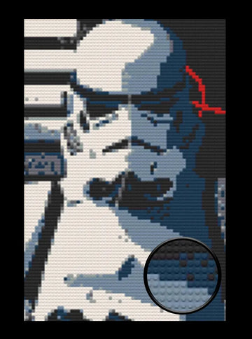Starwars Storm Trooper 1 Bricked Mosaic Home Decor 20x30