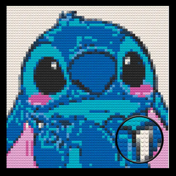 Stitch Decor Art Piece Bricked Mosaic 16x16