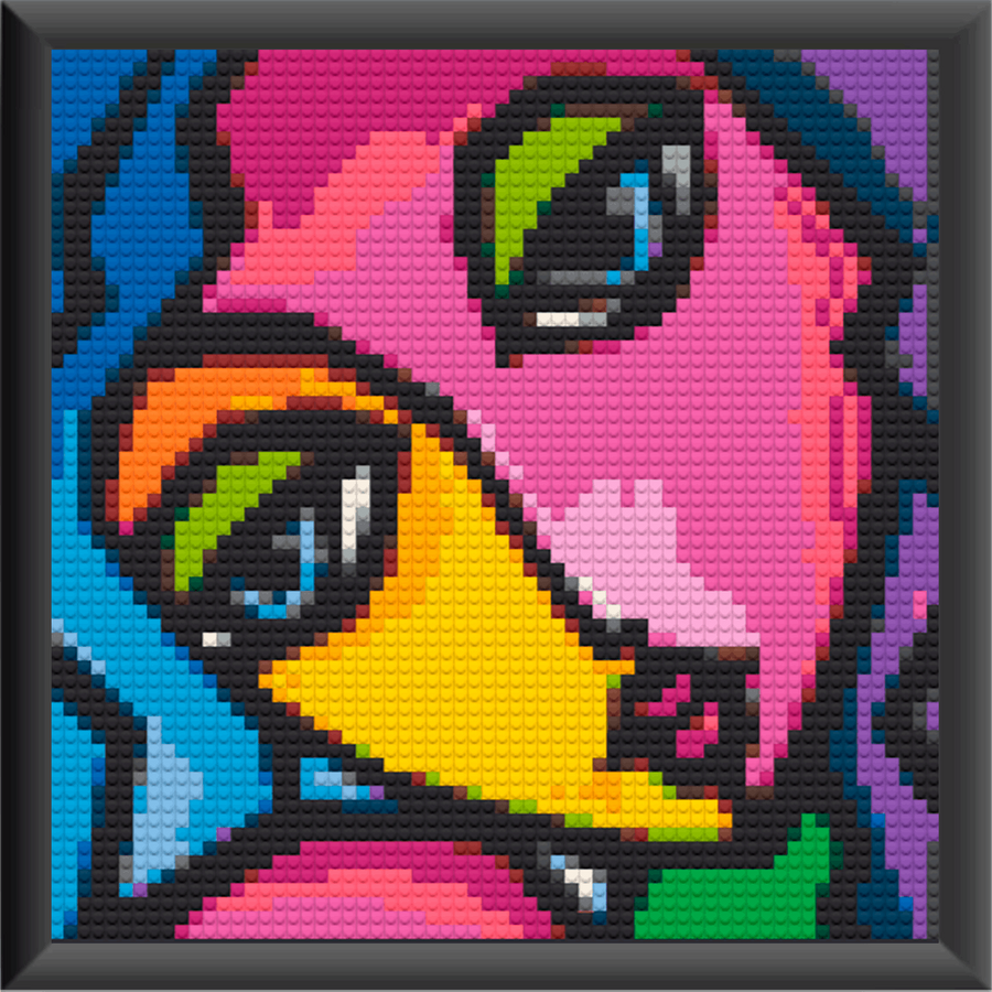 Bricked Mosaic 20x20 Abstract face - Memobrick