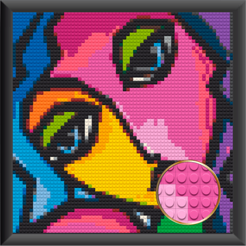 Bricked Mosaic 20x20 Abstract face - Memobrick