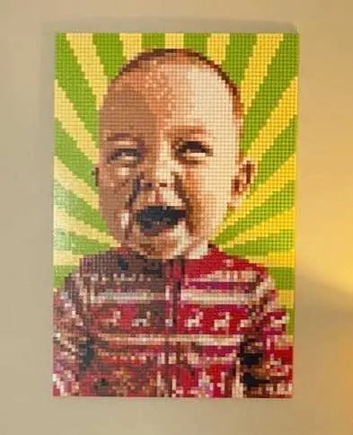 Custom Bricked Mosaic Portrait 20x30" - Memobrick