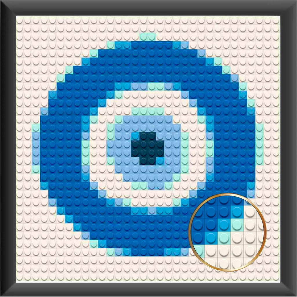 Bricked Mosaic Portrait 10x10" Eye on you - Memobrick