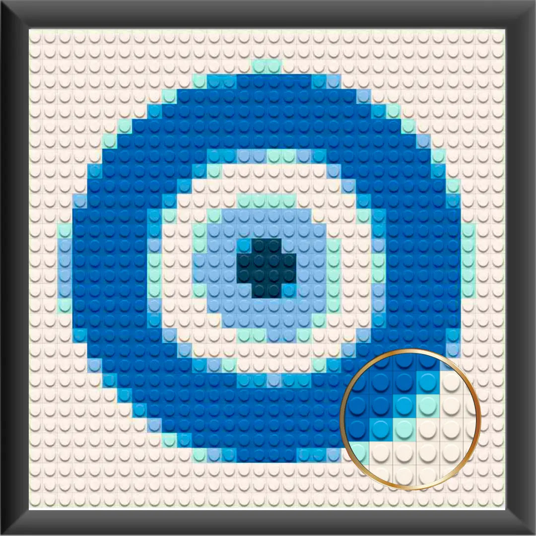 Bricked Mosaic Portrait 10x10" Eye on you - Memobrick