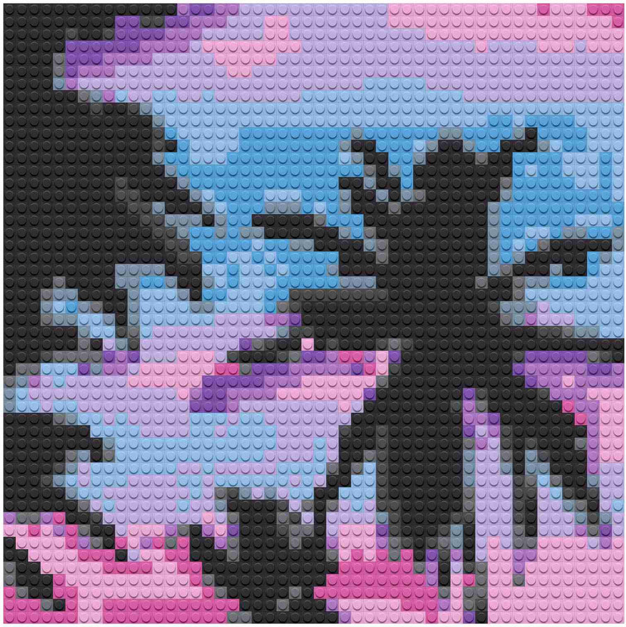 Sunset Sunrise Paradise Home Decor Art Piece Bricked Mosaic 16x16"