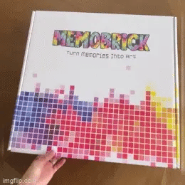 A MemoBrick mosaic coming together, brick by brick